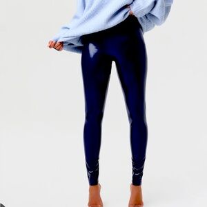 High Waist Faux Leather Leggings by Naked Wardrobe